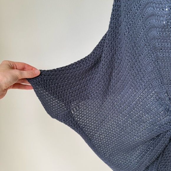 Soft Surroundings Cardigan Missy One Size Shawl poncho arm holes one button - Picture 2 of 8